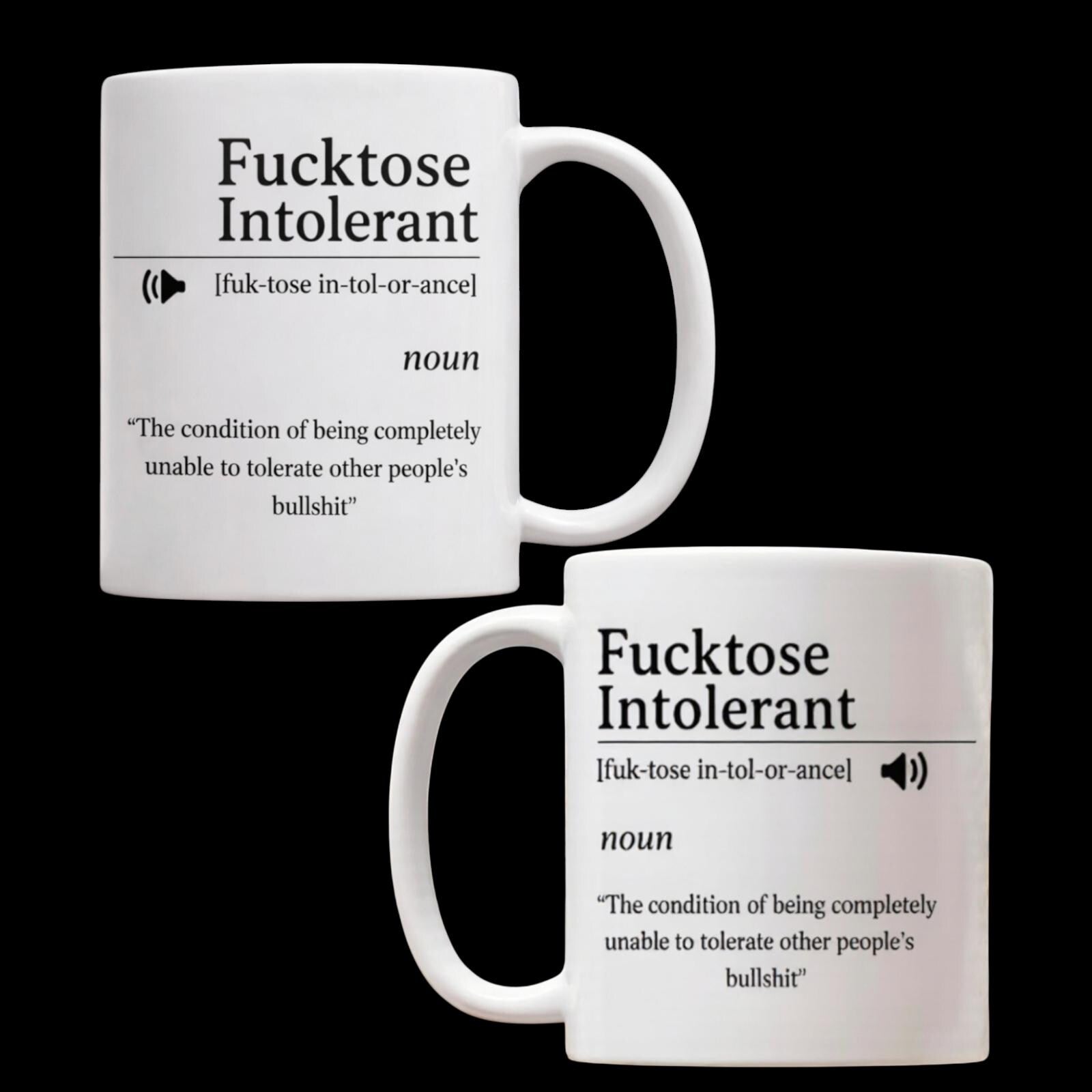Fucktose Intolerant Mug – Funny Swear Mug | Rude Gift | Office Mug | Best Friend Gift