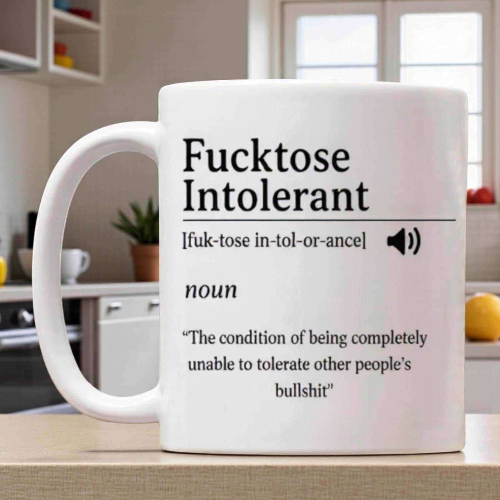 Fucktose Intolerant Mug – Funny Swear Mug | Rude Gift | Office Mug | Best Friend Gift