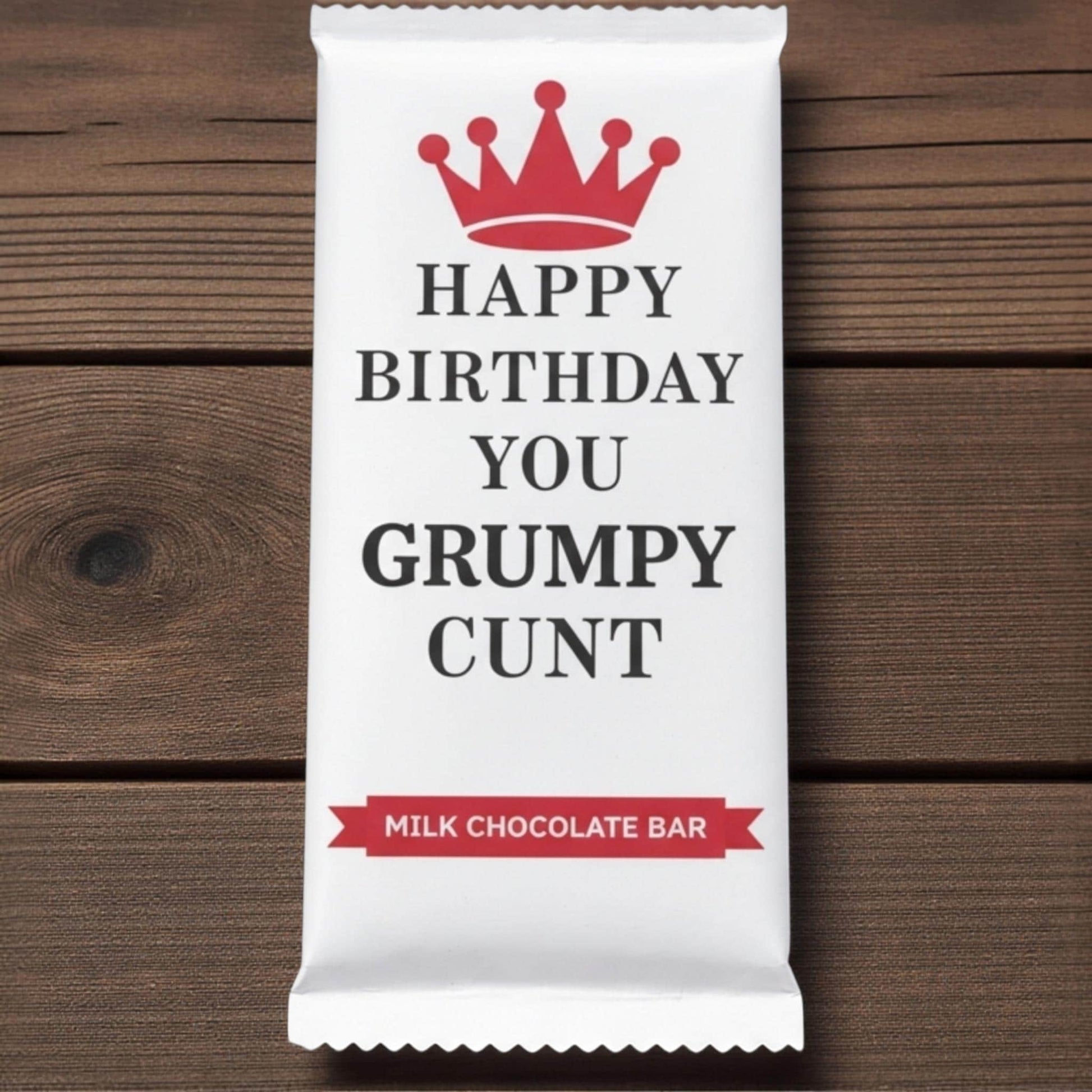 Rude Novelty Chocolate Bar: Funny Birthday Kift For Grumpy Husband-Boyfriend