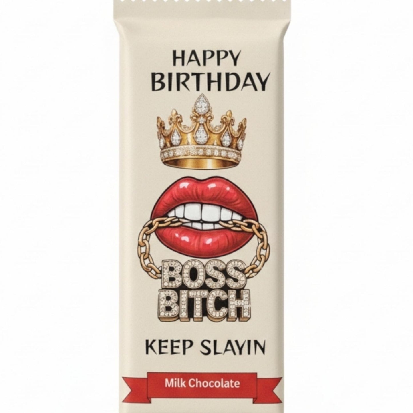 Funny Birthday Chocolate Bar Gift For Her Boss Bitch, Slay Queen Present, Novelty Chocolate
