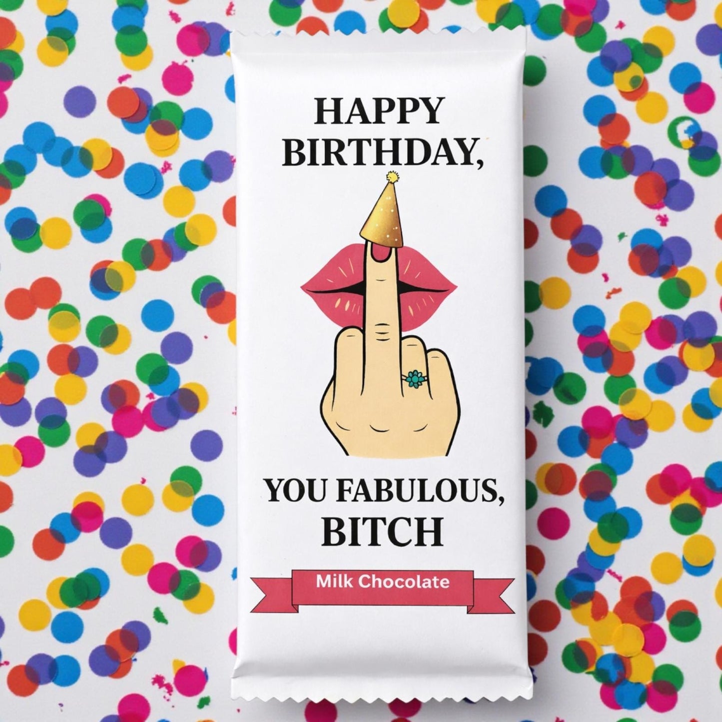 Funny Rude Birthday Chocolate Gift for Her – Cheeky Novelty Chocolate Bar – You Fabulous Bitch,