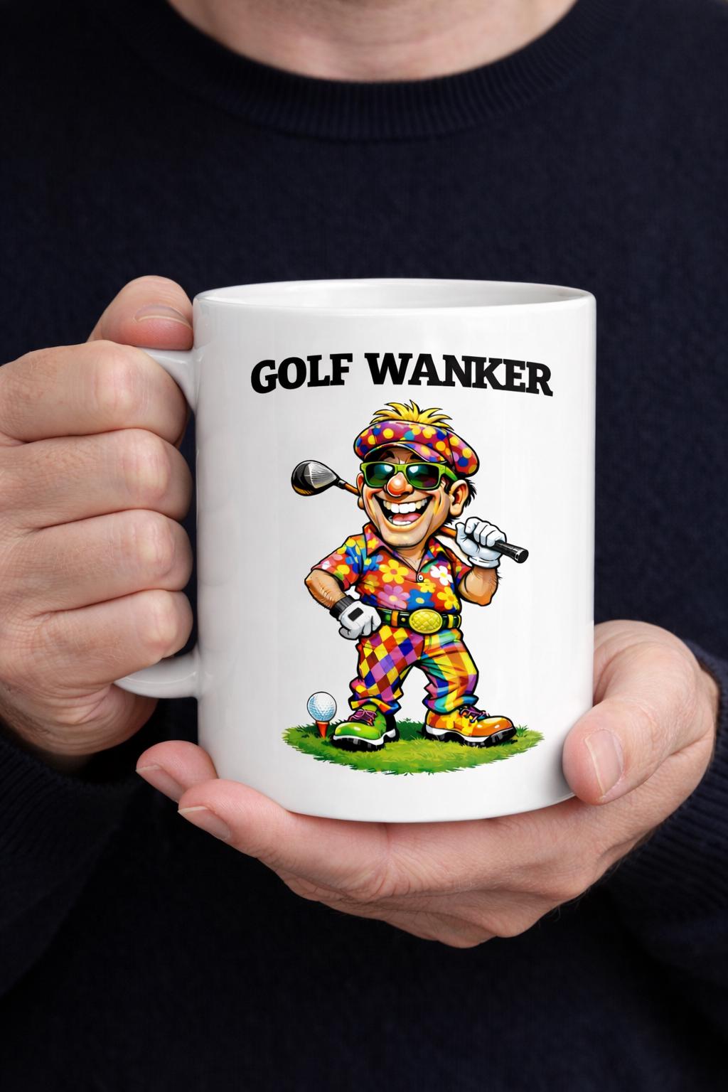 Funny Golf Mug: "Golf Wanker" Trophy Design, Gift for Golfing enthusiast