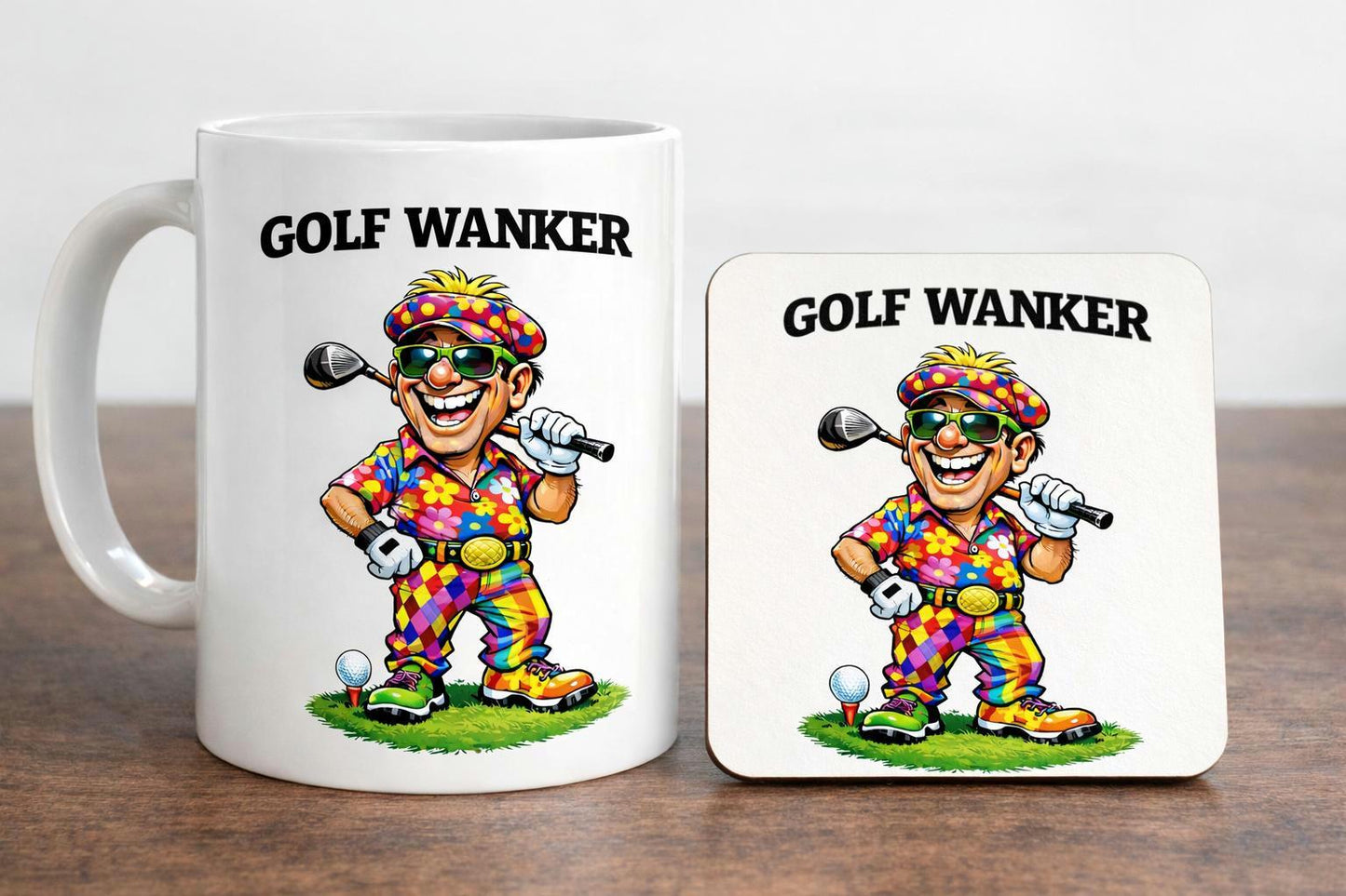 Funny Golf Mug: "Golf Wanker" Trophy Design, Gift for Golfing enthusiast
