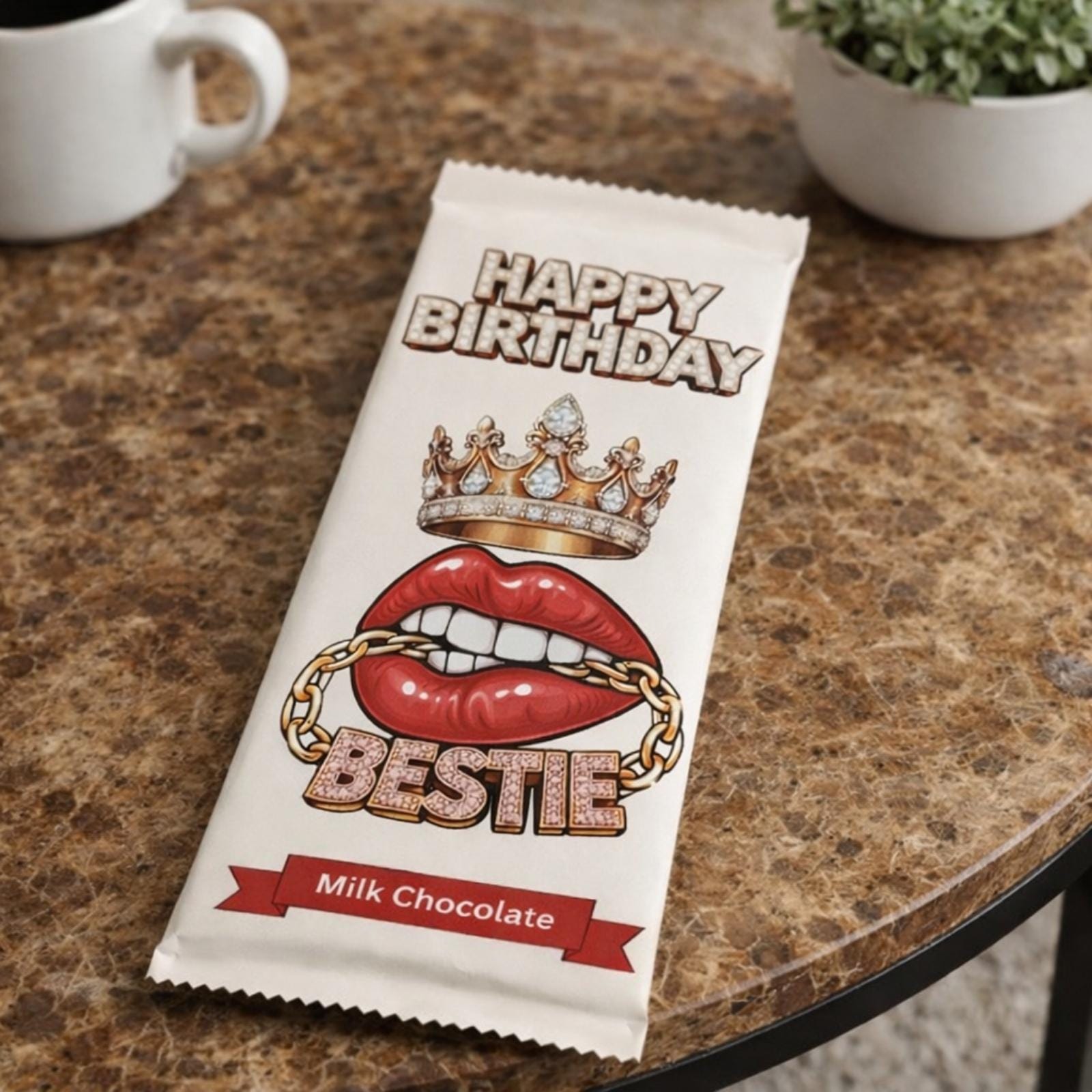 Happy Birthday Bestie Chocolate Bar Gift – Funny Birthday Chocolate for Her, Cheeky Novelty Present, Best Friend Birthday Treat