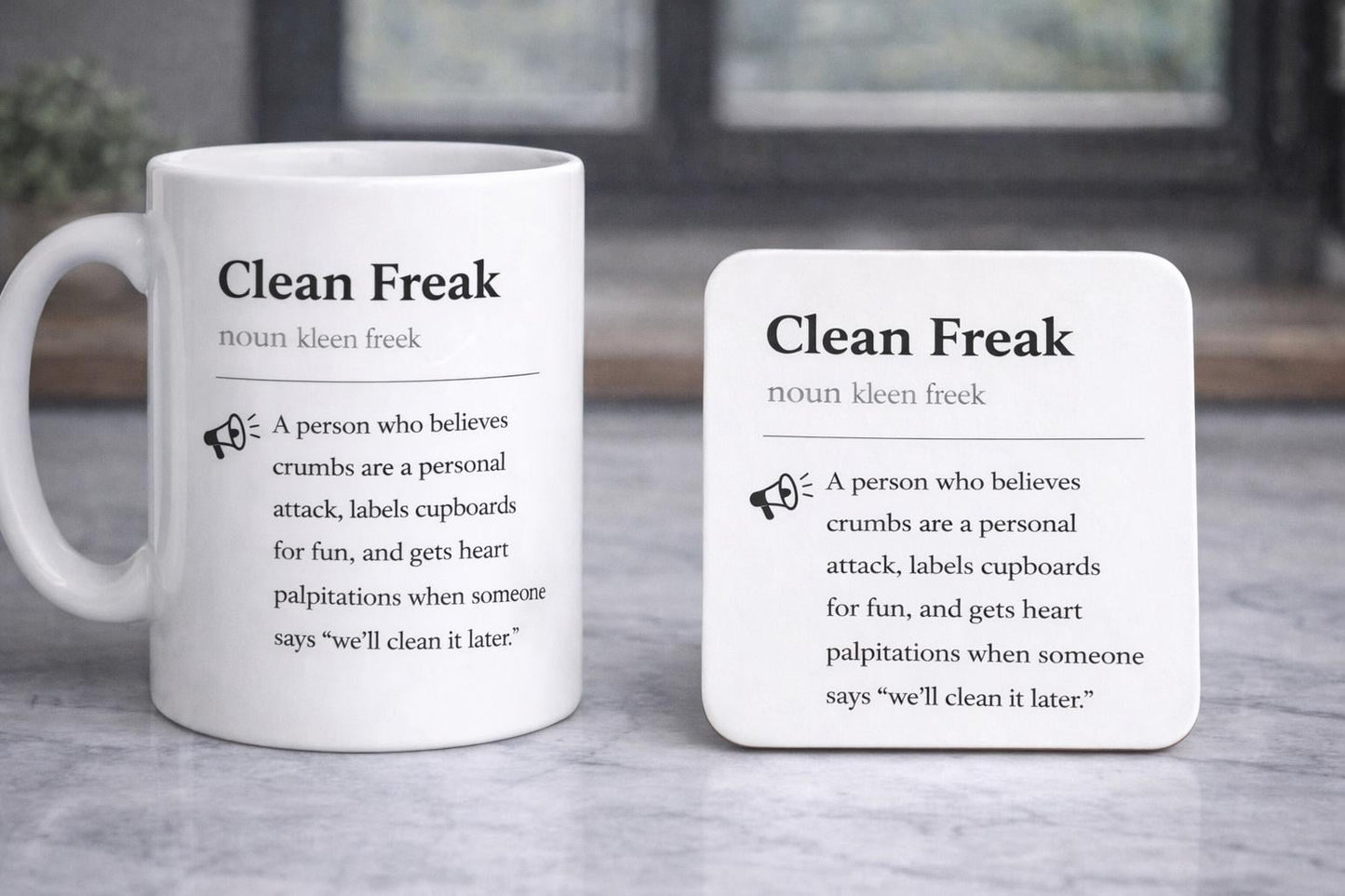 Rude Definition Mug Clean Freak – Funny Swear Mug | Rude Gift | Office Mug | Best Friend Gift