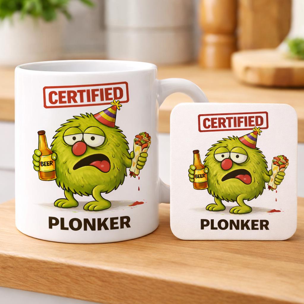 Funny Plonker Mug – Rude Offensive Coffee Cup – Adult Joke Gift