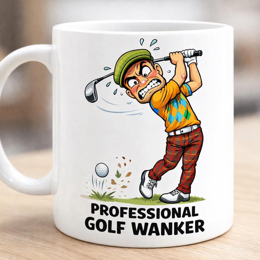 Funny Golf Mug, Professional Golf Wanker Mug, Rude Golfer Gift, Funny Golfer Cup, Golf Lover Gift, Golf Joke Mug