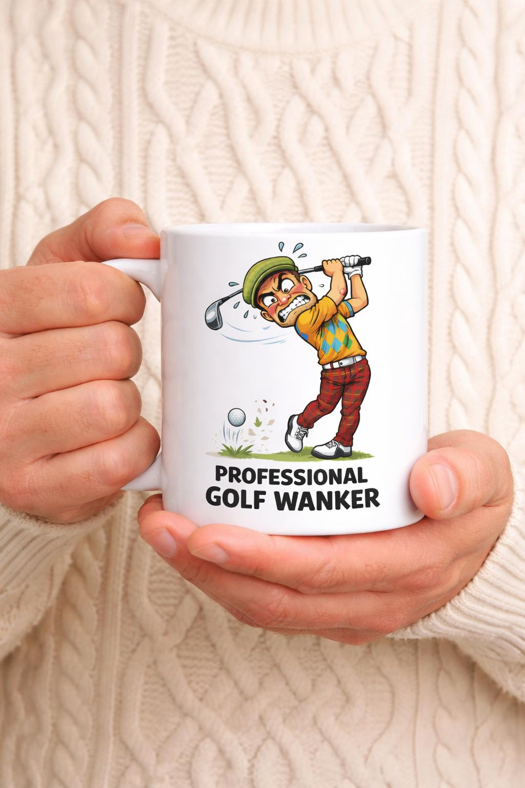Funny Golf Mug, Professional Golf Wanker Mug, Rude Golfer Gift, Funny Golfer Cup, Golf Lover Gift, Golf Joke Mug