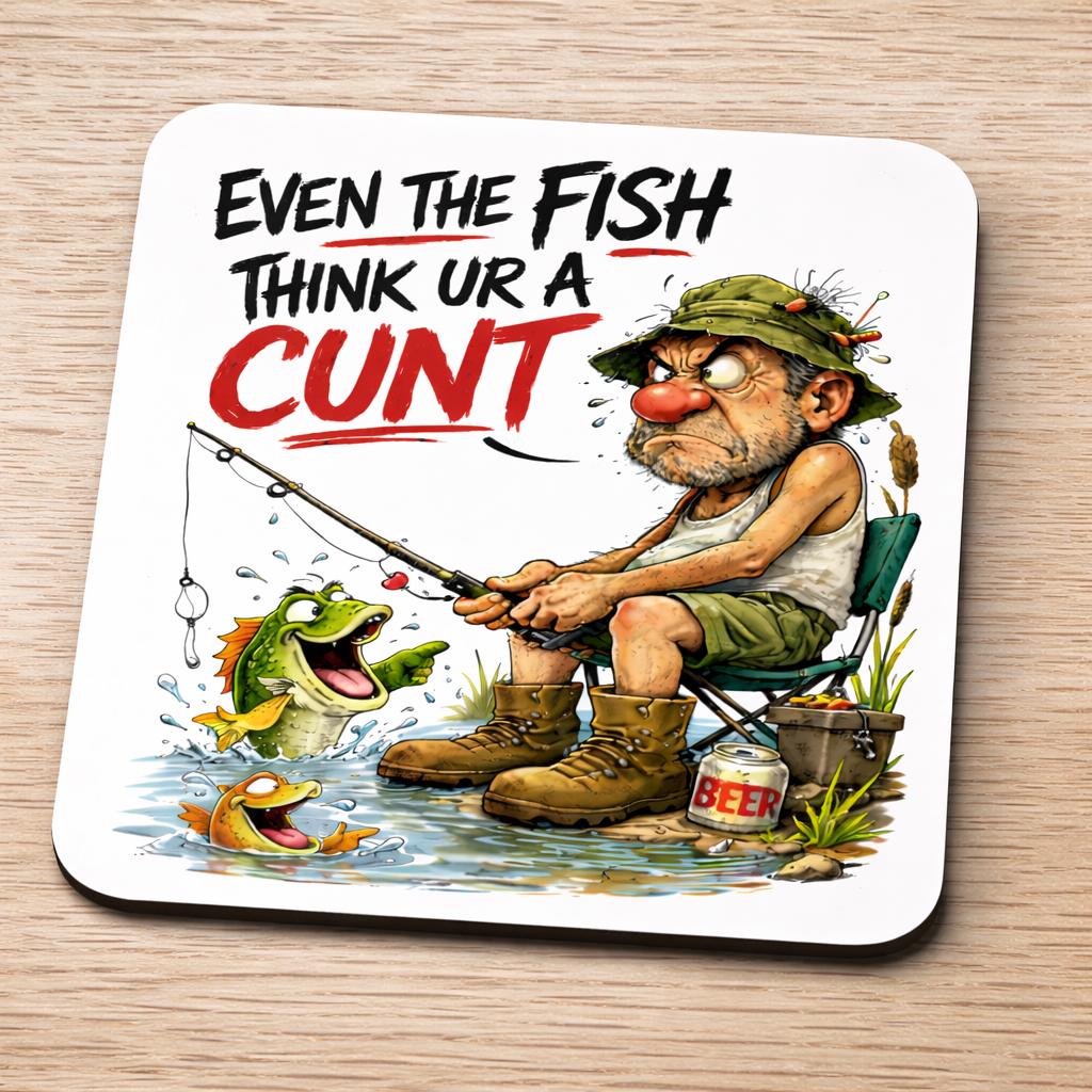 Funny Fishing Mug Rude Fisherman Gift, Even The Fish Think You're A Cunt Mug, Offensive Fishing Mug, Fishing Gift For Him,