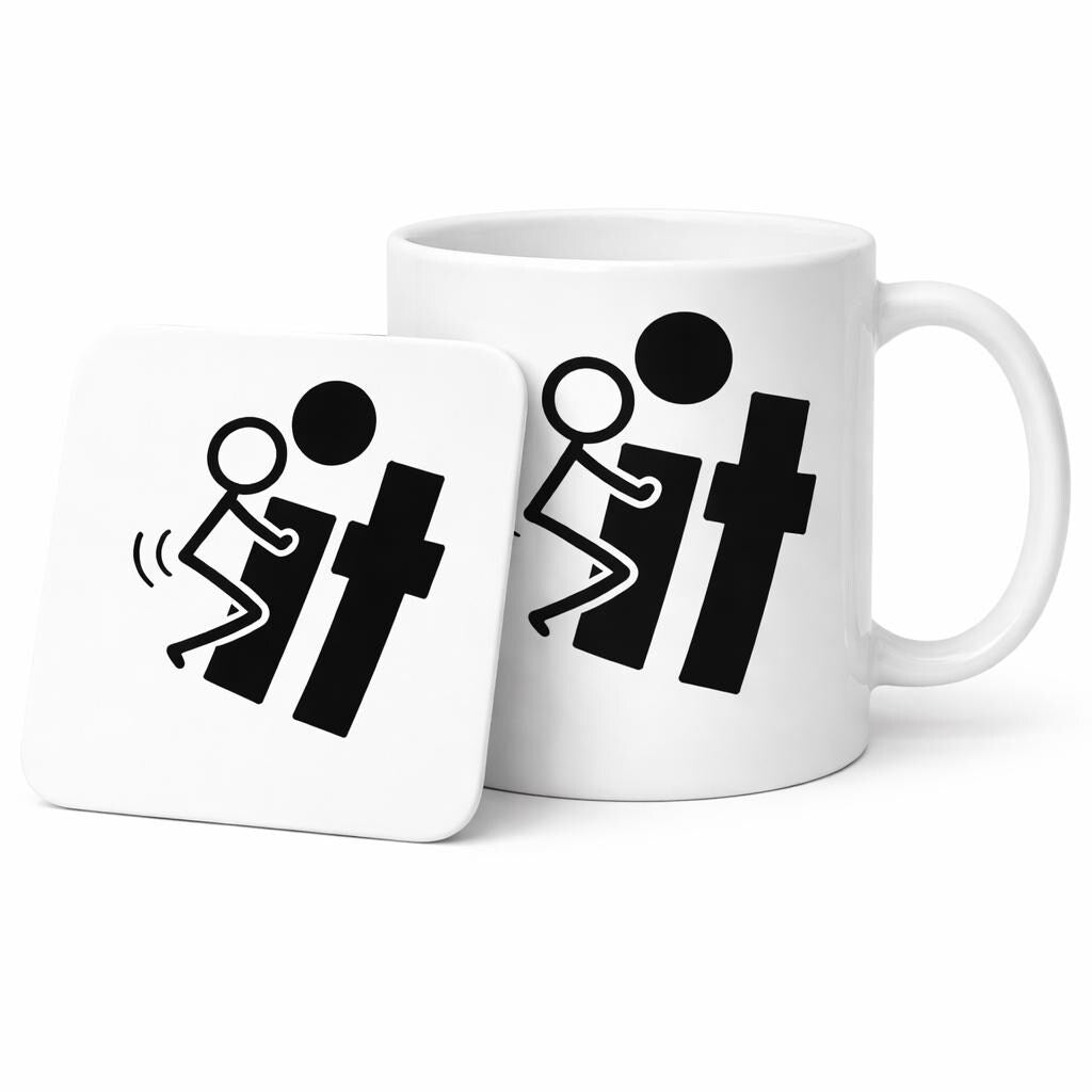 Funny Fu*k It Mug, Rude Novelty Coffee Cup, Cheeky Adult Humour Gift