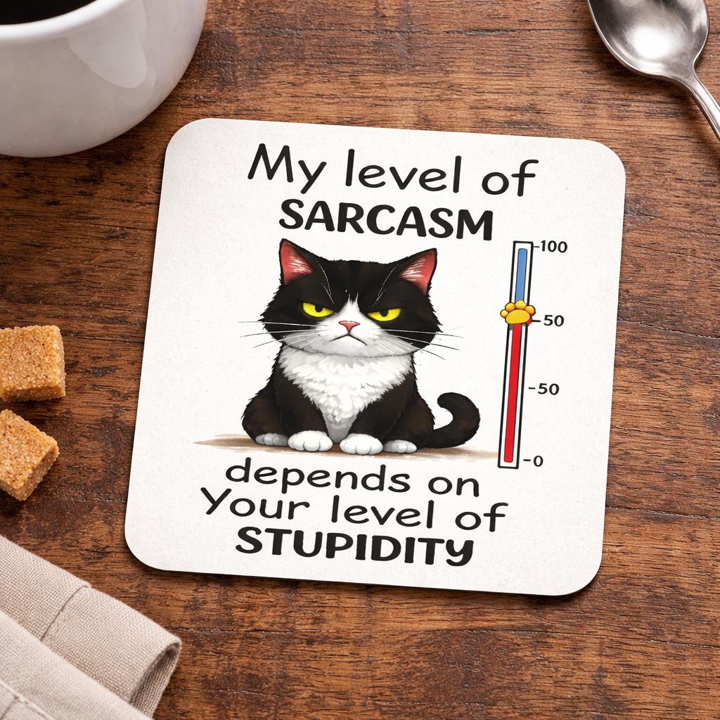 Funny Cat Mug, Rude Cat Gift, Sarcastic Cat Lover Mug, Black & White Cat Mug