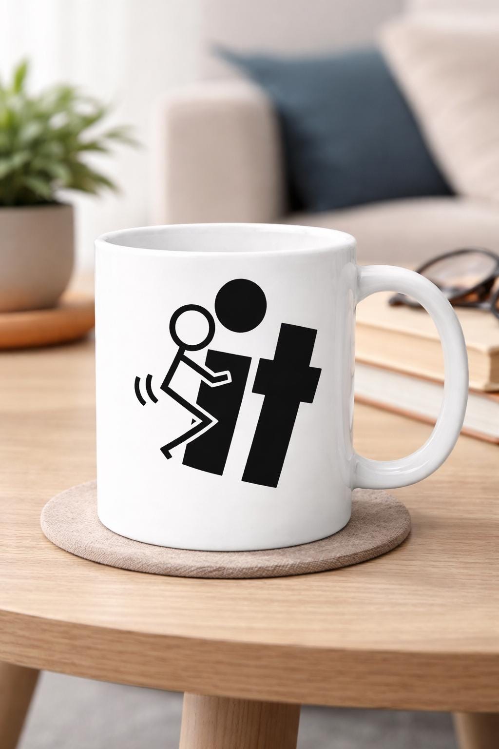 Funny Fu*k It Mug, Rude Novelty Coffee Cup, Cheeky Adult Humour Gift