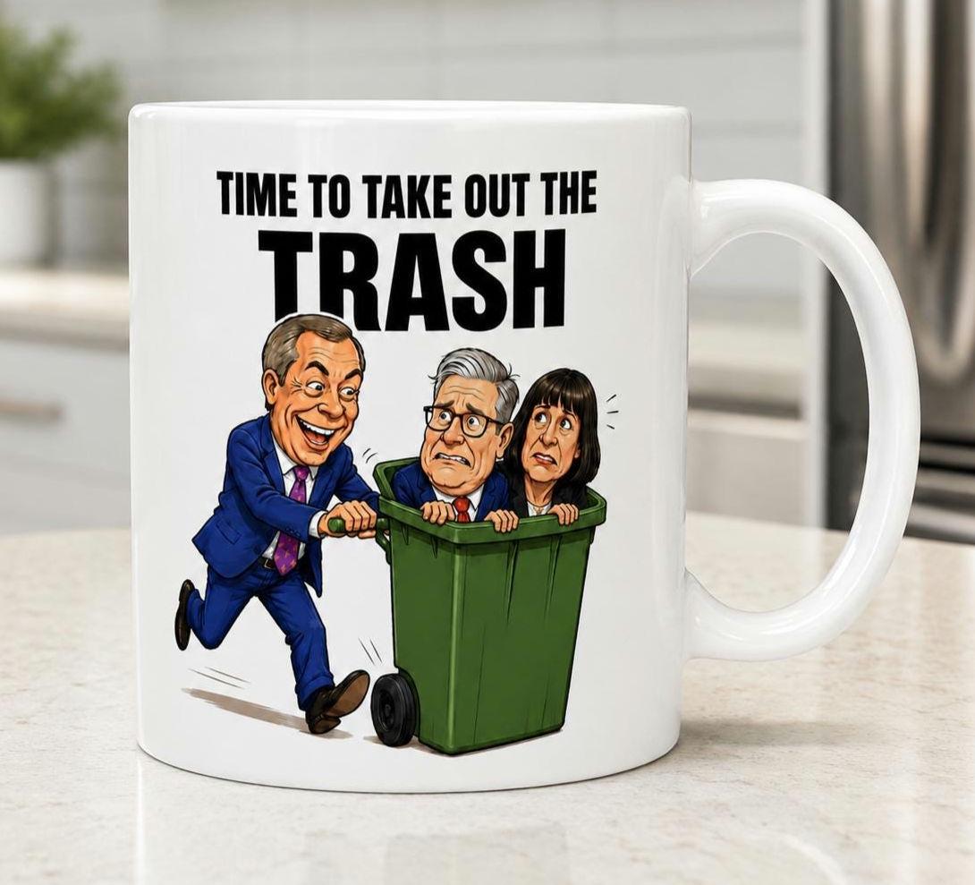 Nigel Farage UK Politics Mug Funny Coffee /TEA Cup Novelty Gift. Reform Politics