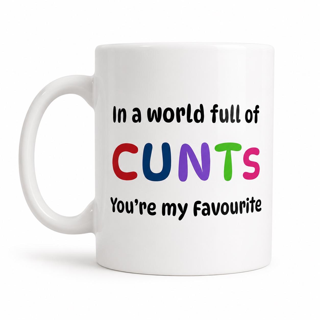 In a world full of cunts you're my favourite funny mug