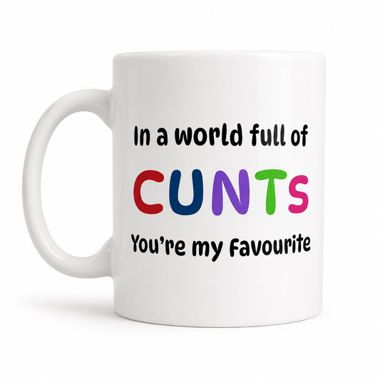 In a world full of cunts you're my favourite funny mug