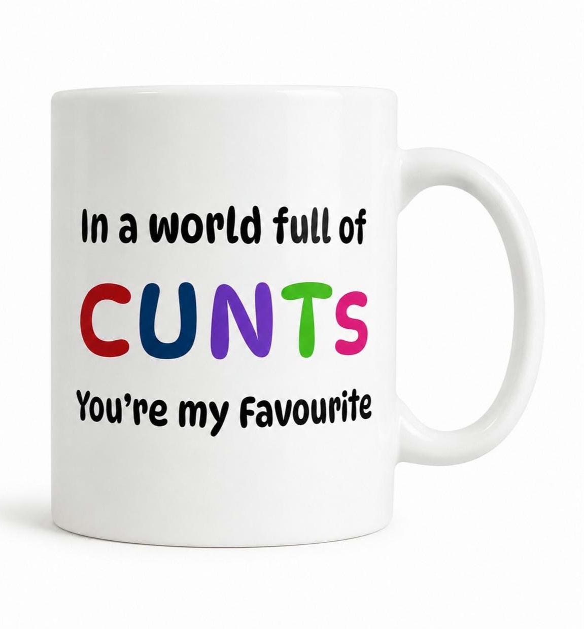 In a world full of cunts you're my favourite funny mug