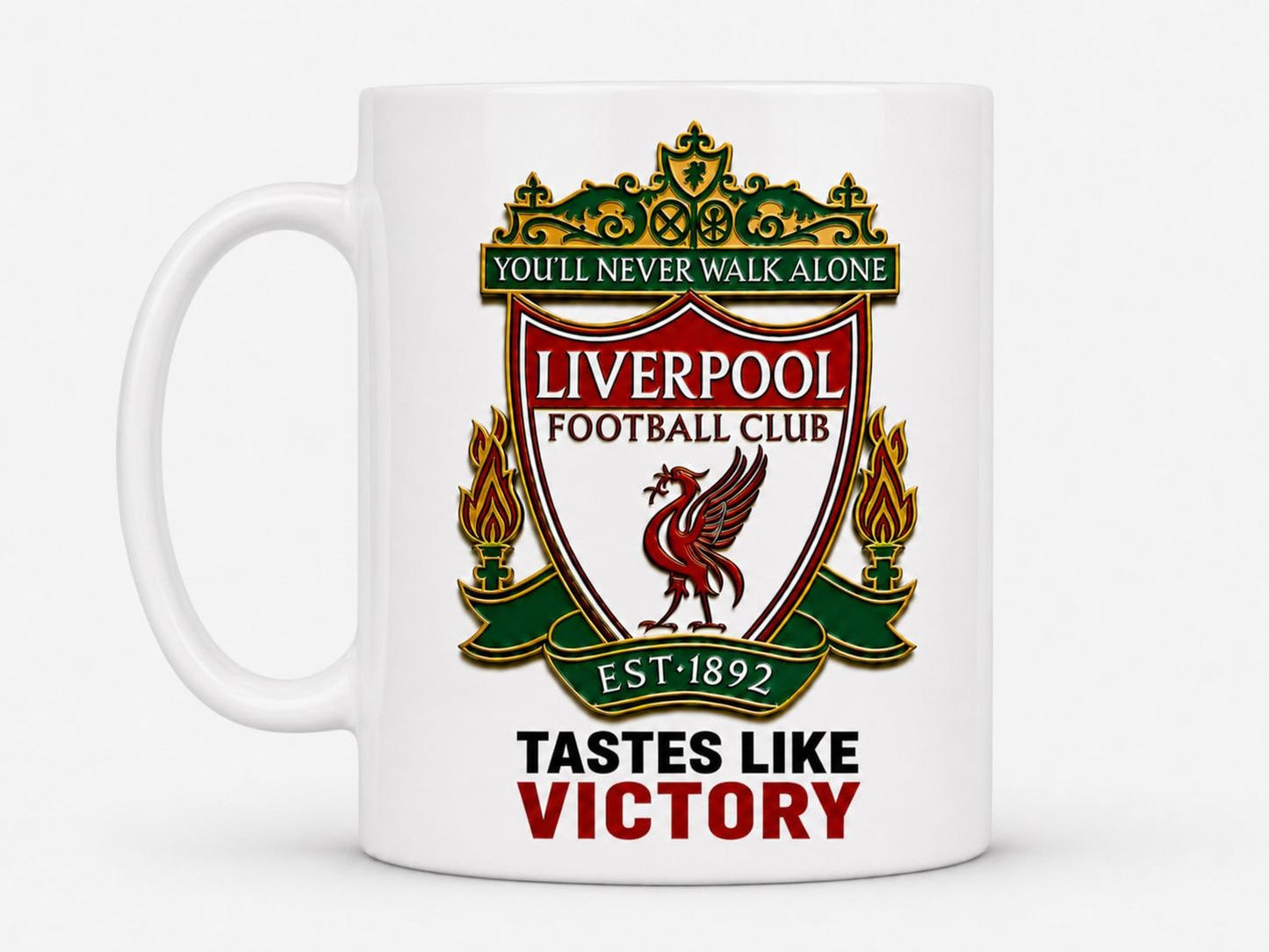 Liverpool FC Mug - Tastes Like Victory Football Fan Gift | YNWA Reds Soccer Coffee Cup, Anfield Supporter Merchandise, Birthday Gift for Him