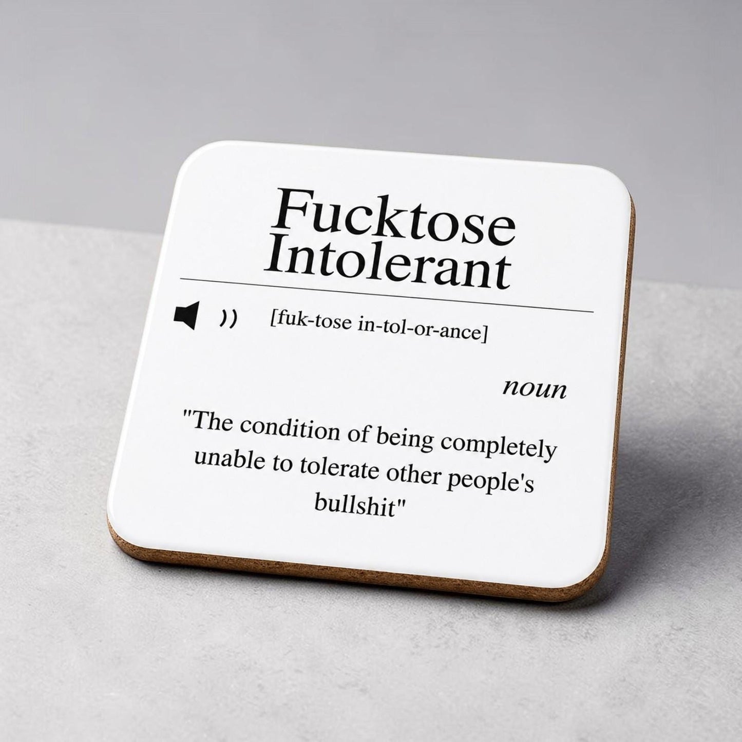 Rude Coasters Set of 4, Funny Adult Humour Drink Mats, Sweary Coaster Gift, Handmade Novelty Gift for Friends, Home Bar Decor