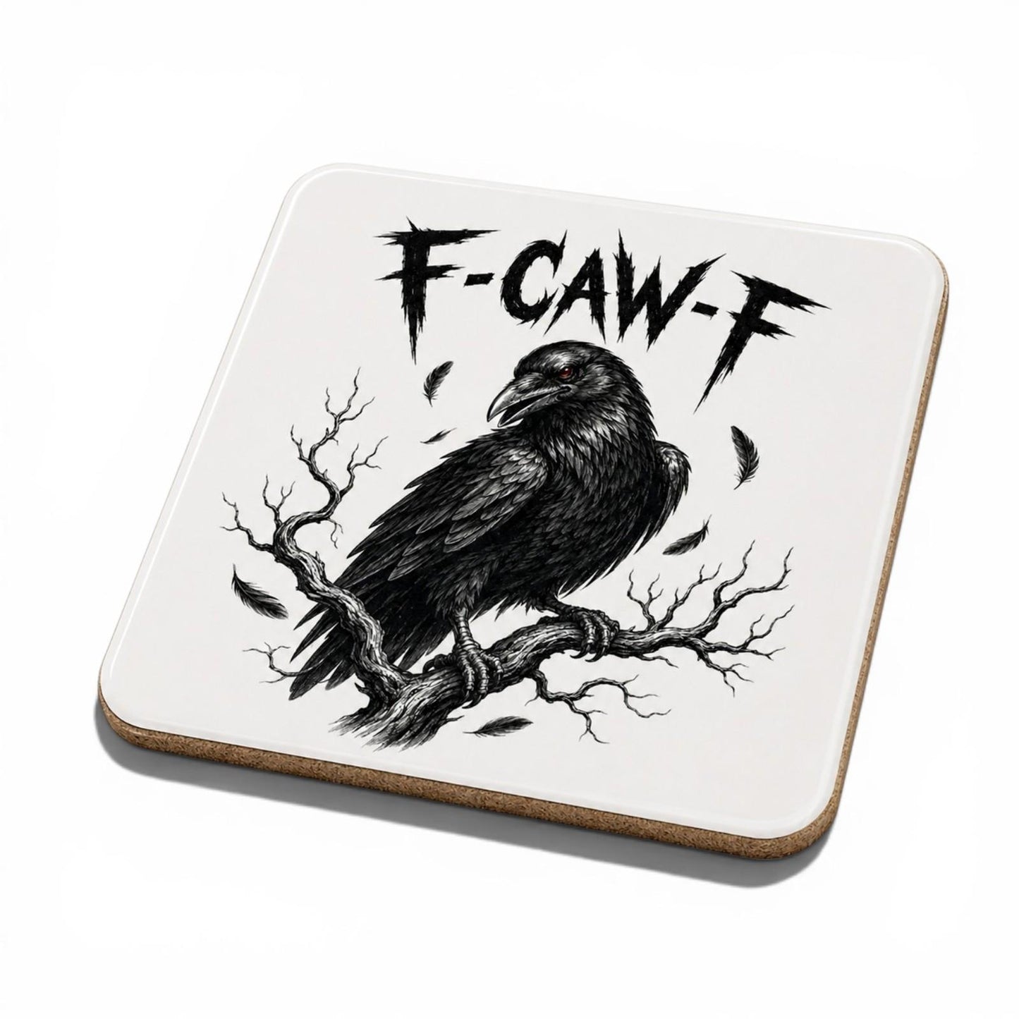 Rude Coasters Set of 4, Funny Adult Humour Drink Mats, Sweary Coaster Gift, Handmade Novelty Gift for Friends, Home Bar Decor