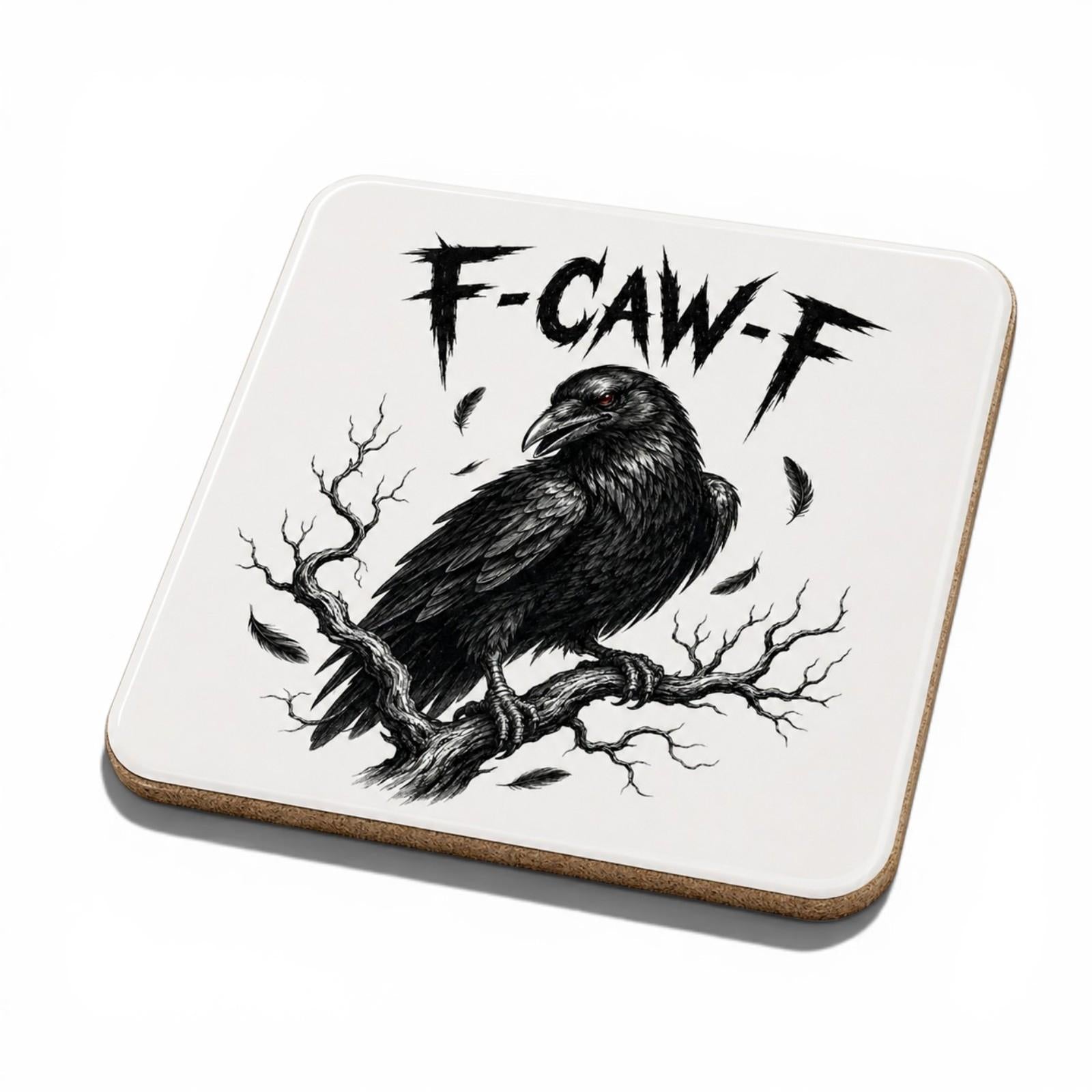 Rude Coasters Set of 4, Funny Adult Humour Drink Mats, Sweary Coaster Gift, Handmade Novelty Gift for Friends, Home Bar Decor