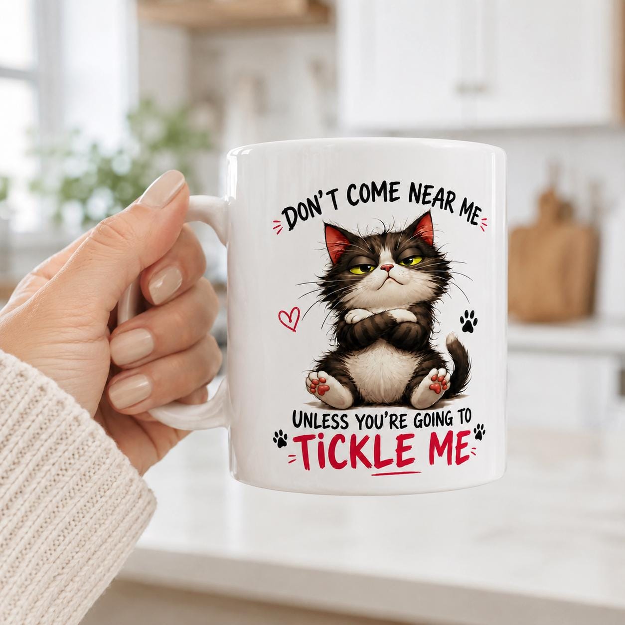 Funny Cat Mug, Cat Lover Gift, Sarcastic Novelty Coffee Cup, Cat Mum Birthday Gift