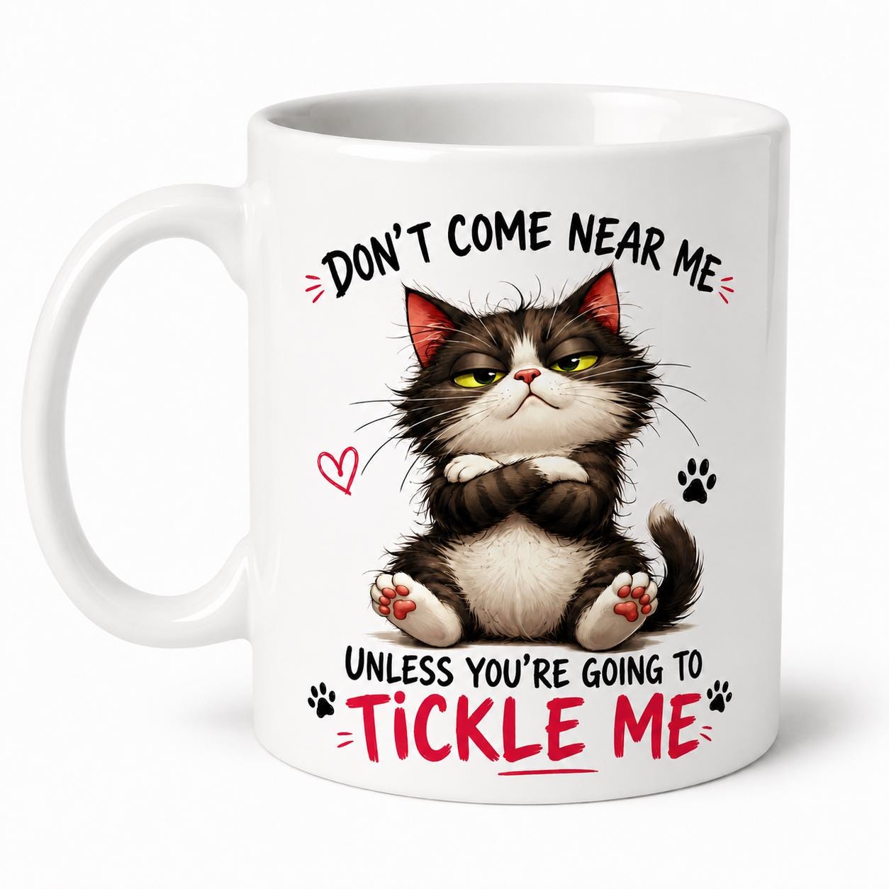 Funny Cat Mug, Cat Lover Gift, Sarcastic Novelty Coffee Cup, Cat Mum Birthday Gift