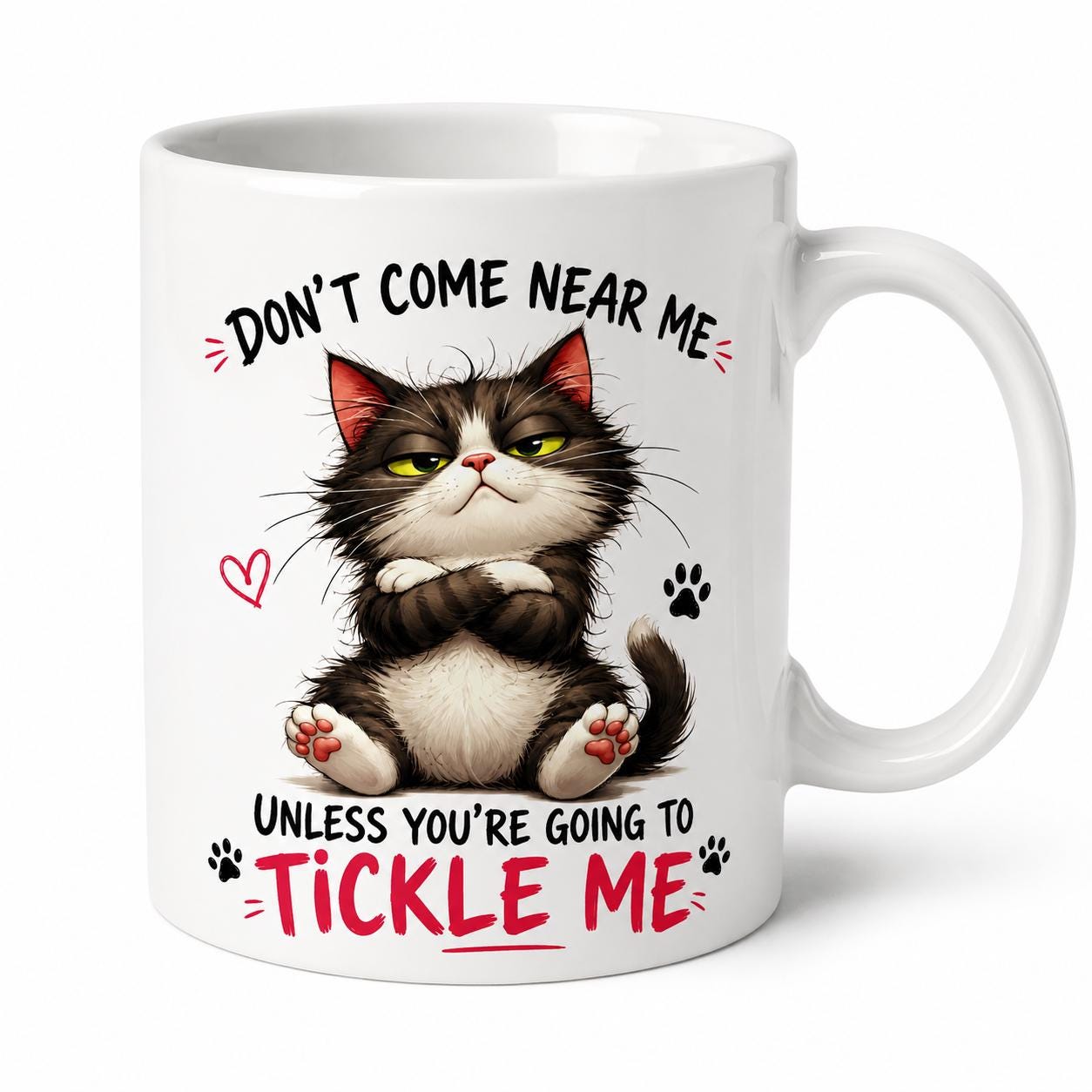 Funny Cat Mug, Cat Lover Gift, Sarcastic Novelty Coffee Cup, Cat Mum Birthday Gift
