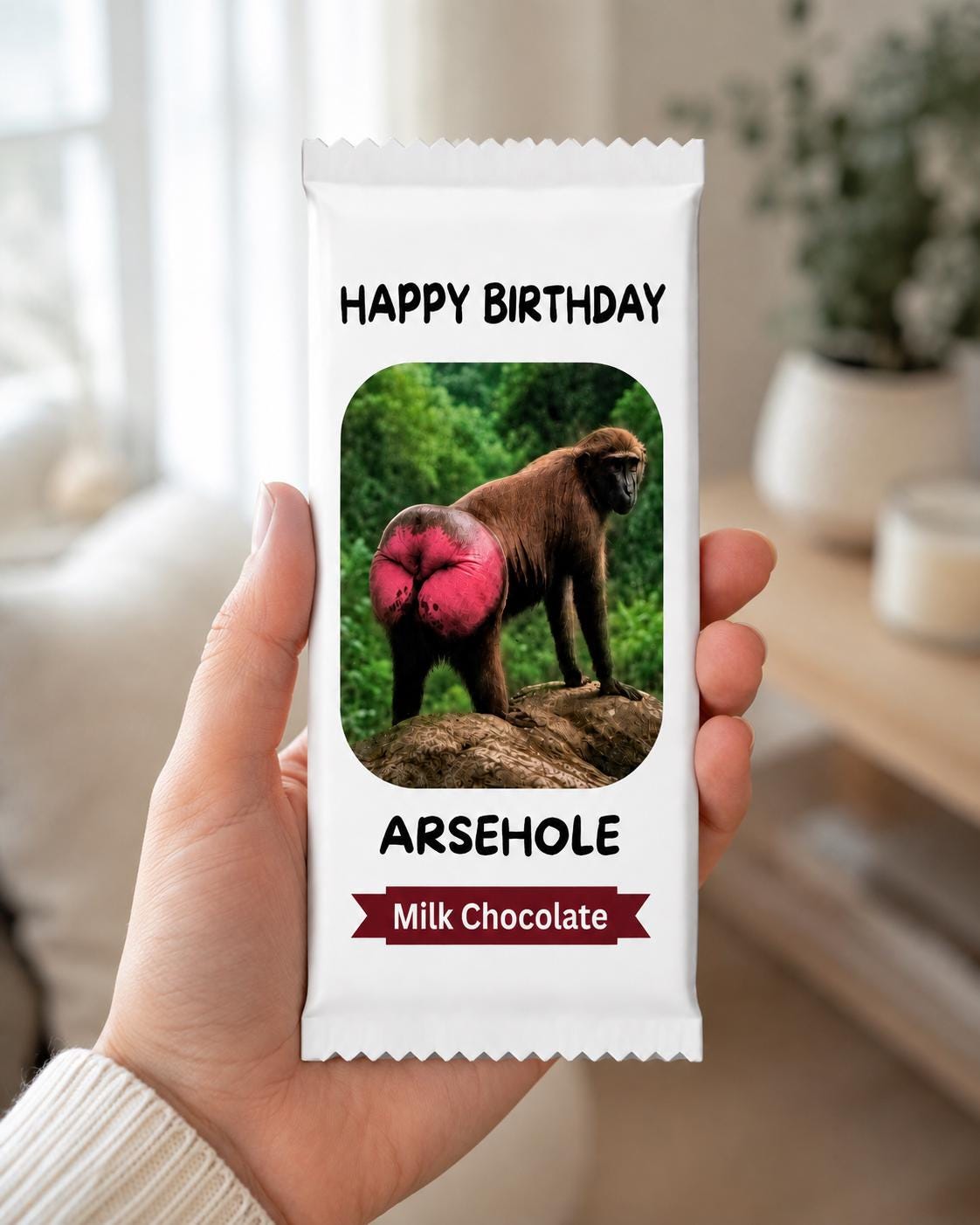 Rude Novelty Chocolate Bar For you're favourite Arsehole Funny Gift For Friends