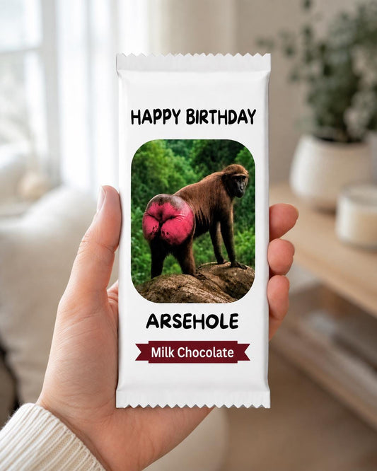 Rude Novelty Chocolate Bar For you're favourite Arsehole Funny Gift For Friends