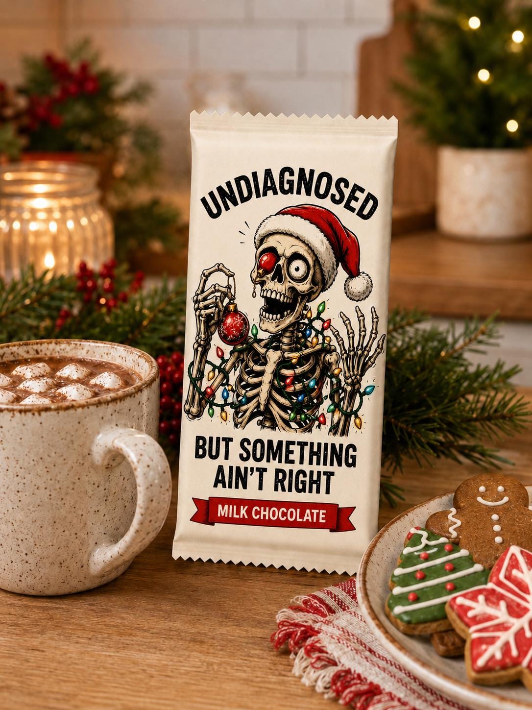 Funny ADHD novelty chocolate bar – Secret Santa gift for overthinkers