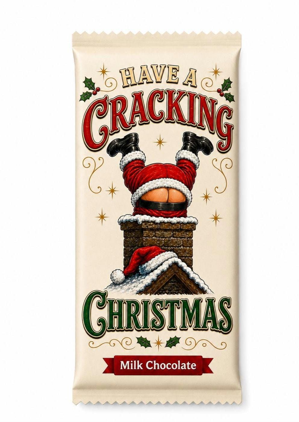 Funny Christmas chocolate bar – cheeky Secret Santa gift for friends