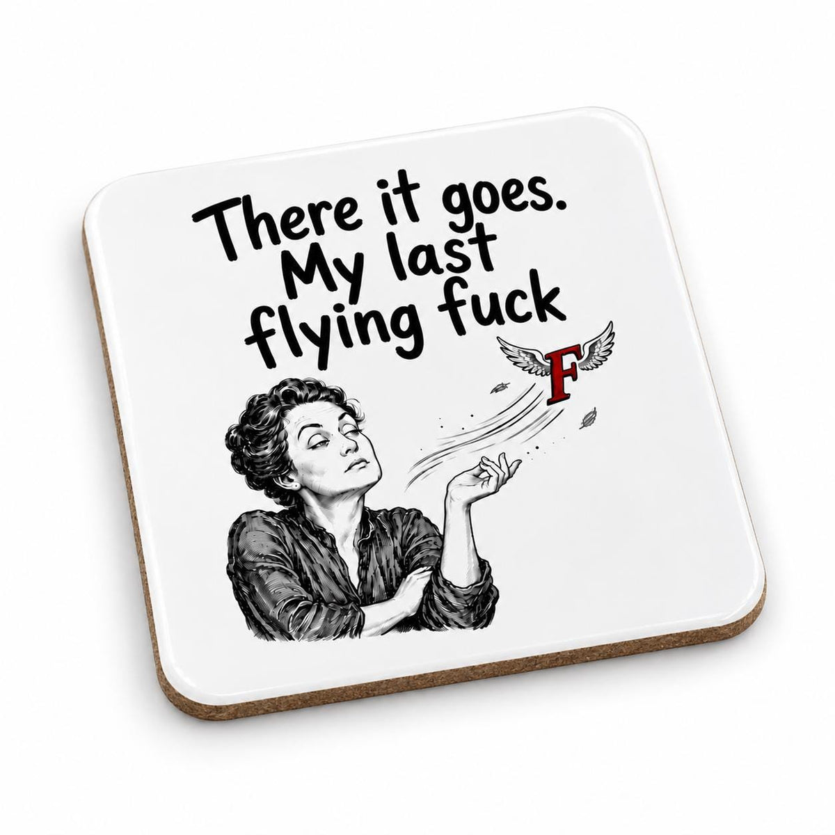 Funny Mug for Colleague, There Goes My Last Flying Fck Coffee Cup, Sarcastic Secret Santa Gift, Rude Office Humour, Birthday Gift for friend
