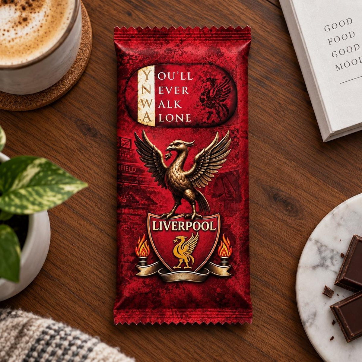 Liverpool Football Gift Chocolate Bar, Custom LFC Fan Wrapper, Anfield Stadium Soccer Gift, Novelty Sports Bar Treat, Birthday Gift for Him