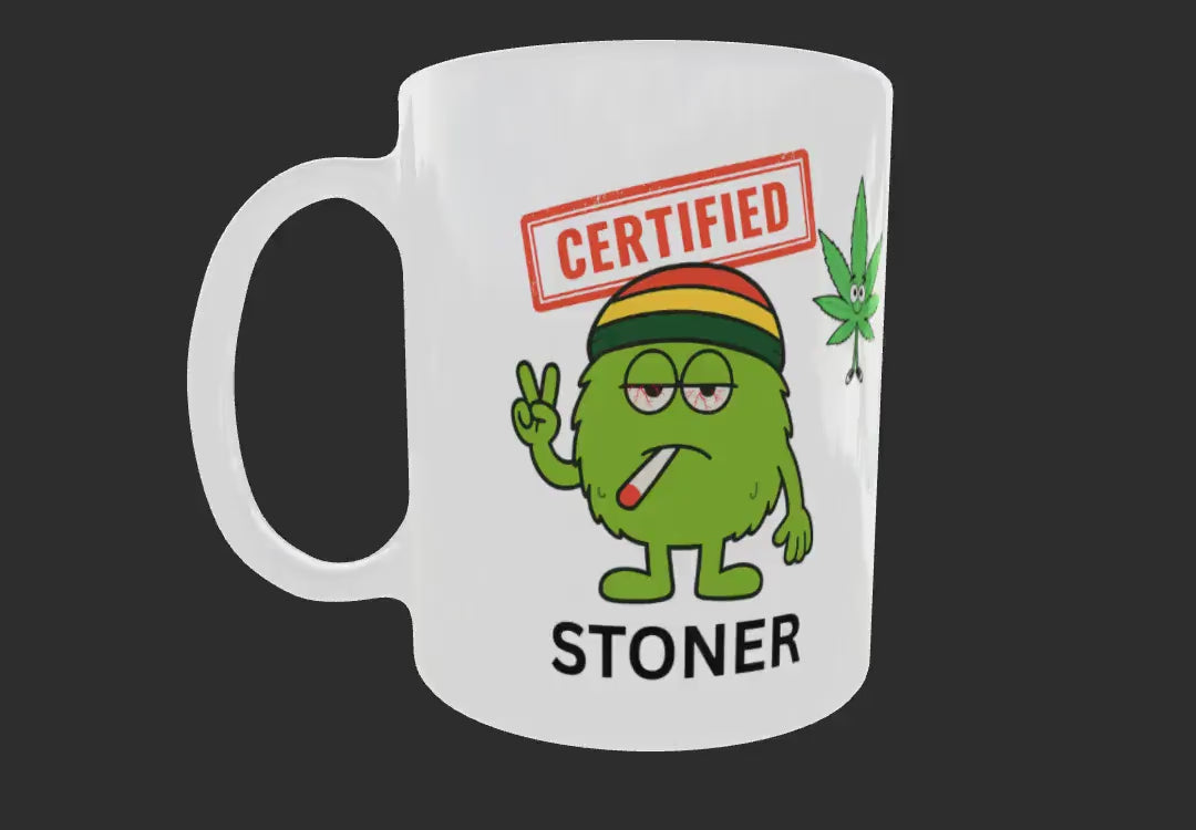 Funny Stoner Mug, Cannabis Gift for Him, Weed Lover Coffee Cup, Secret Santa Gift Idea