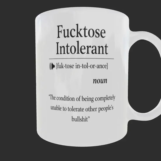 Fucktose Intolerant Mug – Funny Swear Mug | Rude Gift | Office Mug | Best Friend Gift