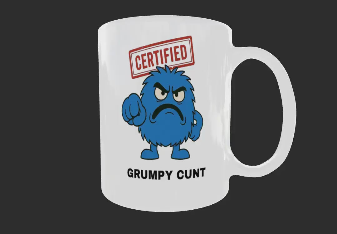 Rude Grumpy Mug – Funny Offensive Coffee Cup – Adult Joke Gift