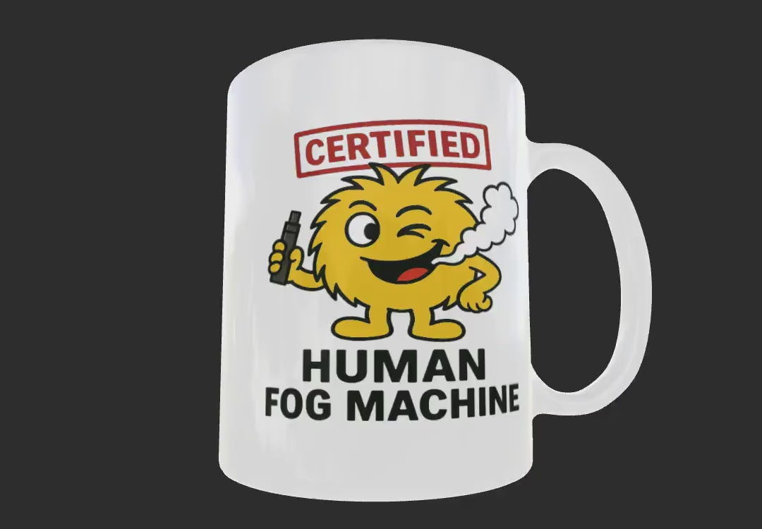 Funny Mug For Vaper, Human Fog Machine, Christmas Gift.
