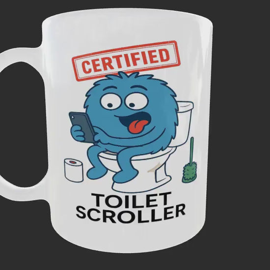 Funny Toilet Scroller Mug: Cheeky Bathroom Humor Gift