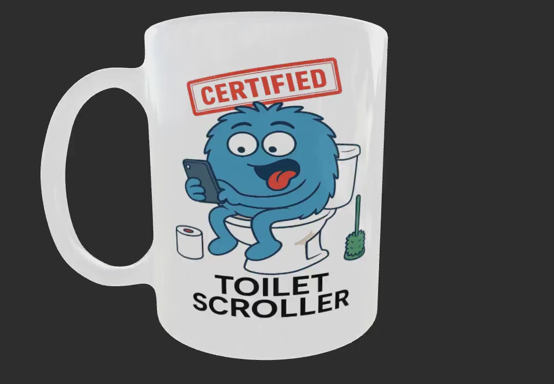 Funny Toilet Scroller Mug: Cheeky Bathroom Humor Gift