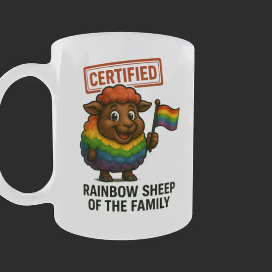 Rainbow Sheep Mug – Funny LGBTQ+ Pride Gift for Family or Friends
