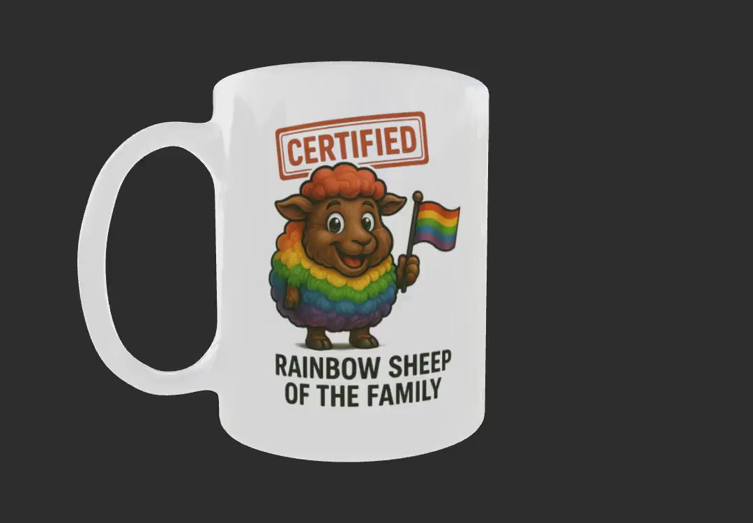 Rainbow Sheep Mug – Funny LGBTQ+ Pride Gift for Family or Friends
