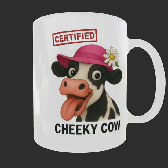 Cheeky Cow Coffee Mug, Funny Cow Lover Gift
