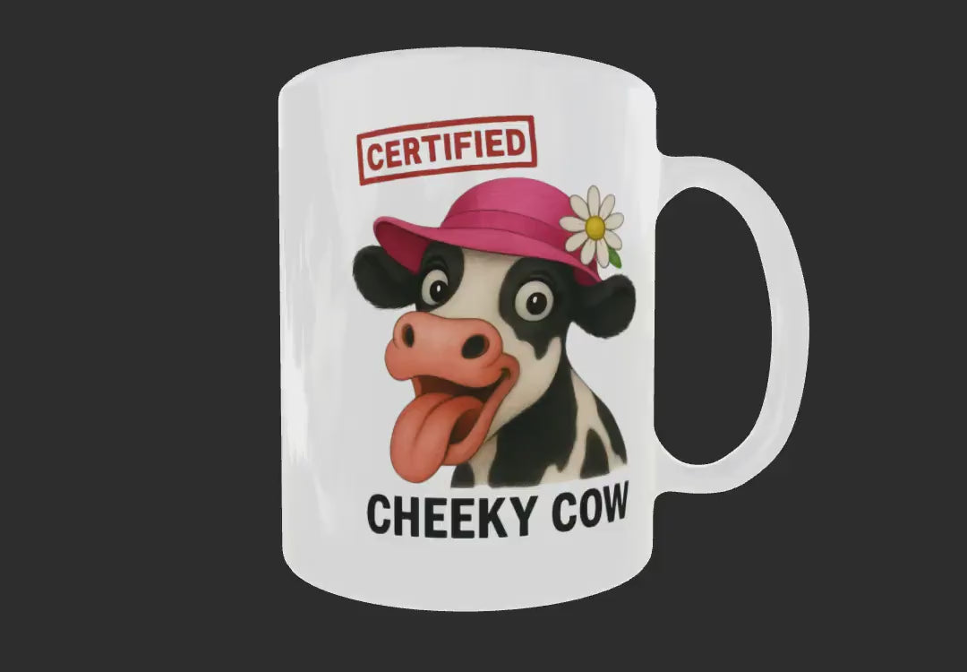 Cheeky Cow Coffee Mug, Funny Cow Lover Gift