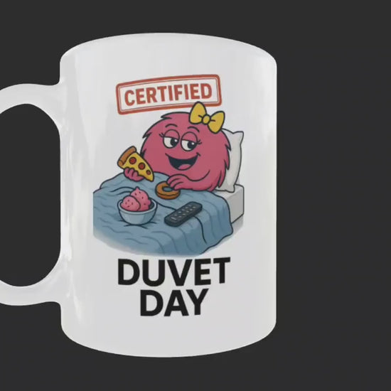 Certified Duvet Day Mug and Coaster Set | Funny Lazy Gift