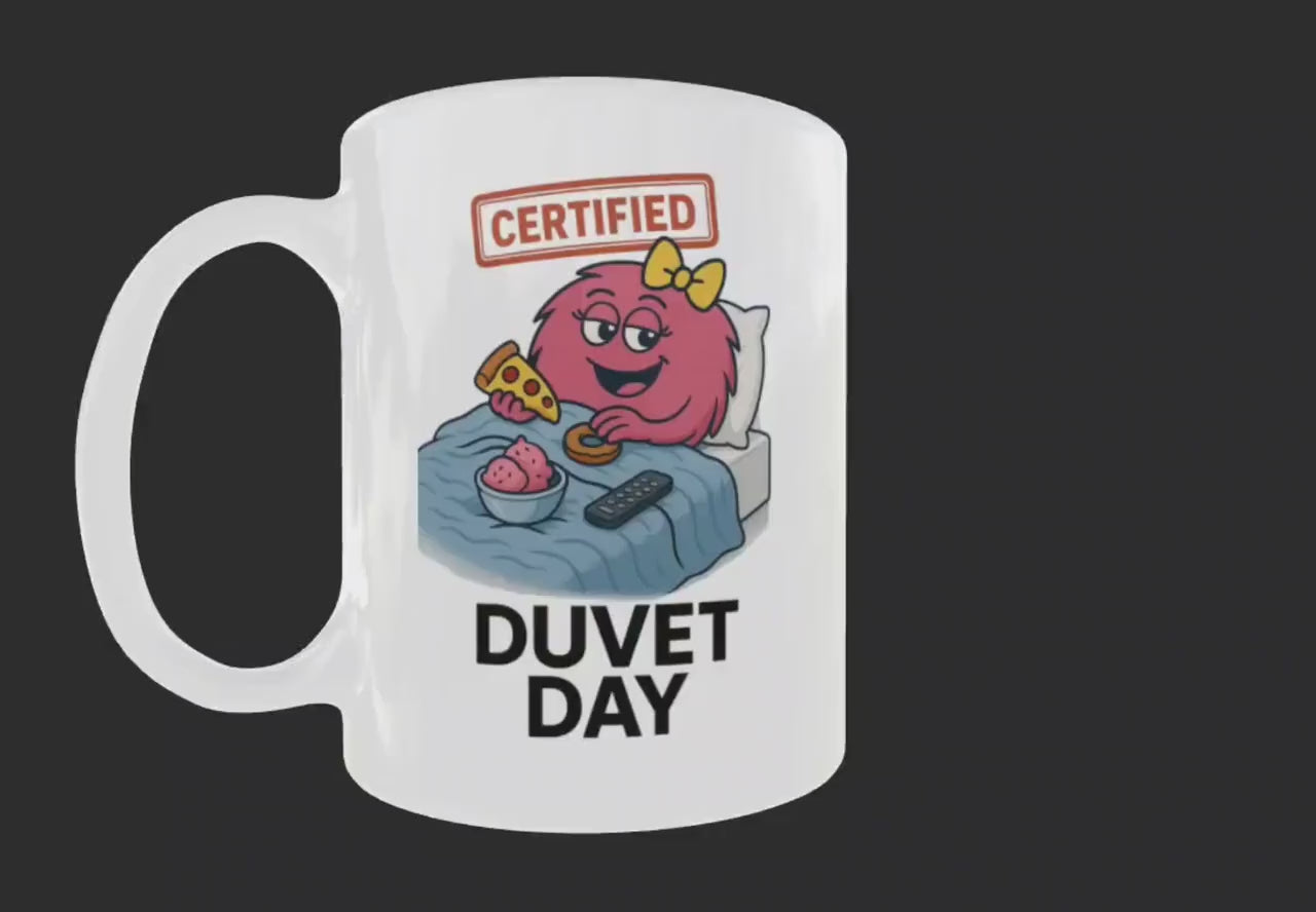 Certified Duvet Day Mug and Coaster Set | Funny Lazy Gift