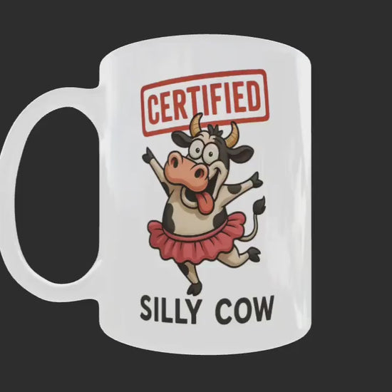 Silly Cow Mug: Cartoon Cow Coffee Cup