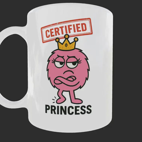 Funny Princess Mug – Funny Cartoon Coffee Cup for Stroppy Women