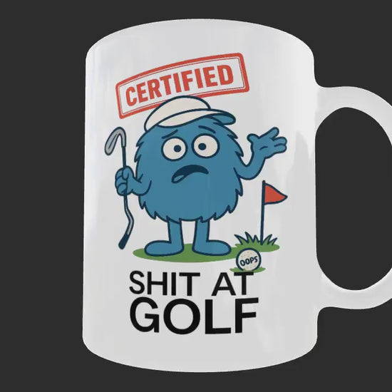 Rude Golf Mug – Funny Novelty Joke Coffee Cup for Golf enthusiasts