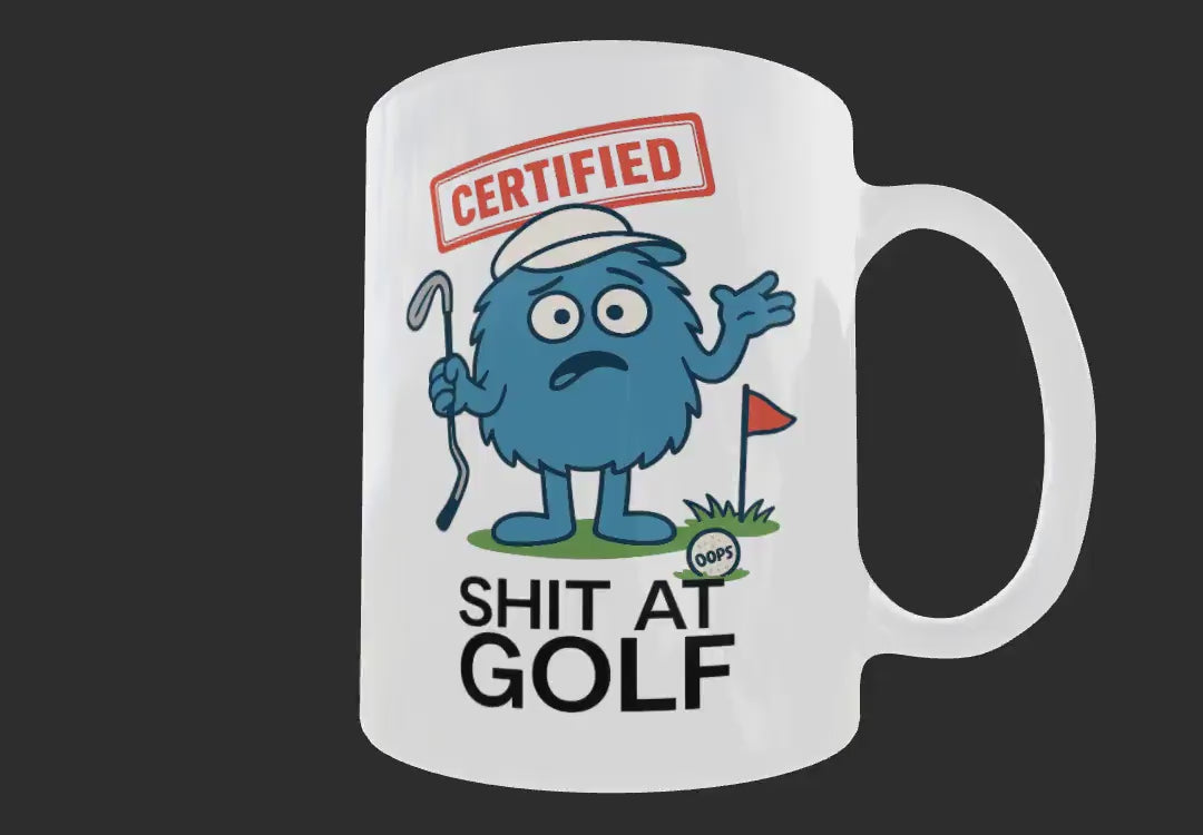 Rude Golf Mug – Funny Novelty Joke Coffee Cup for Golf enthusiasts