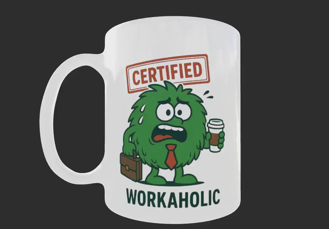 Funny Workaholic Mug – Office Coffee Cup – Work Gift for Colleague